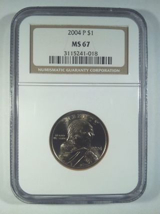 2004 - P $1 Ms67 Ngc Sacagawea Dollar Business Strike photo