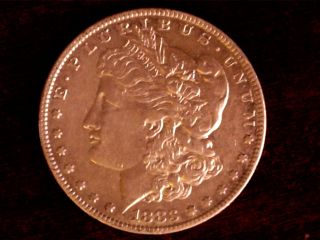 1883 $1 Au Morgan Silver Dollar Coin 24 Hour photo