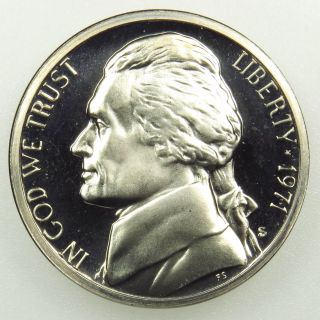 1971 S Proof Jefferson Nickel (b01) photo