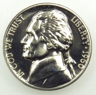 1960 Proof Jefferson Nickel (b03) photo