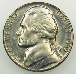1969 D Uncirculated Jefferson Nickel (b04) photo