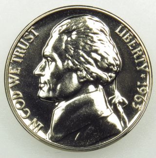 1963 Proof Jefferson Nickel (b03) photo