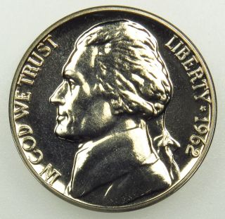 1962 Proof Jefferson Nickel (b02) photo