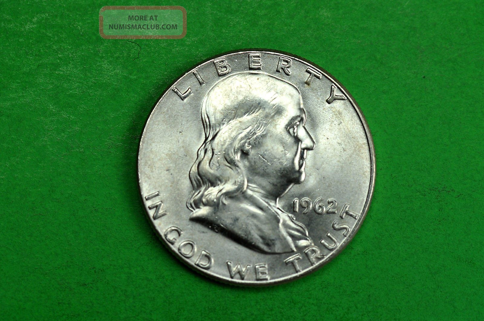 1962 P Bu State Franklin Silver Half Dollar 90 Silver 