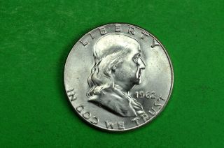 1962 - P Bu State Franklin Silver Half Dollar (90% Silver) photo