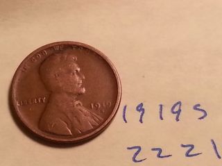 1919 S Lincoln Cent Fine Detail Great Coin (2221) Wheat Back Penny photo