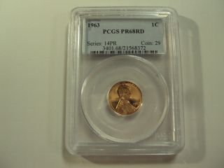 Coinhunters - 1963 Lincoln Cent Pcgs Pr68rd photo