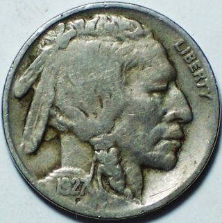 1927 - P Indian Head (buffalo) Nickel (5¢) F photo