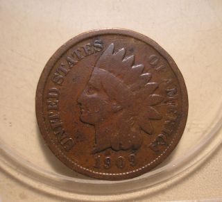 1909 Indian Head Cent (better Date - Final Year) photo