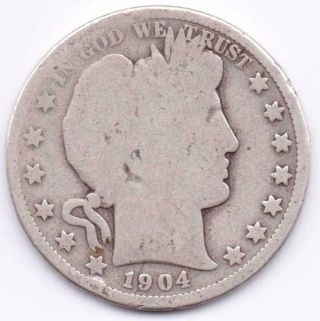 1904 - O Silver Barber Half Dollar That Is Good photo