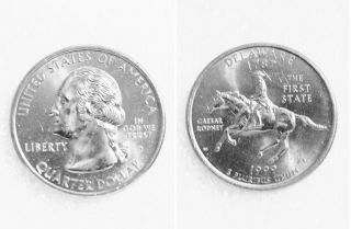 1999 - D 25c Delaware 50 States Quarter Us Coin photo
