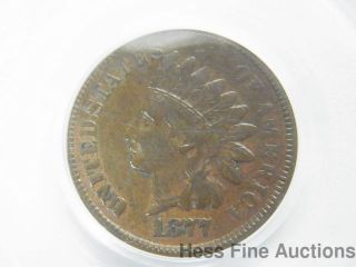 Pcgs 1877 1c Vf 30 Indian Head Penny Coin photo
