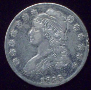 1836 Bust Half Dollar Silver O - 114 Rare Vf+/xf Detailing Priced To Sell photo