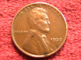 1930 Lincoln Cent Pds Good - Good+ 1 photo