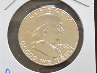 1962 - P Franklin Half Dollar 90% Silver Proof Coin D0207 photo