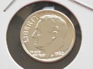 1962 - P Roosevelt Dime 90% Silver Brilliant Uncirculated U.  S.  Coin D0173 photo
