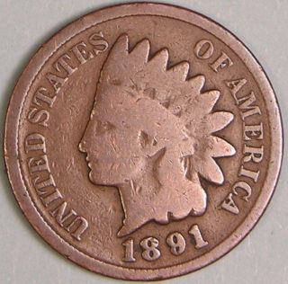 1891 Indian Head Penny,  Jc 462 photo