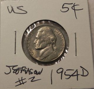 1954d Us Jefferson Nickel (2) - - Vg To Vf photo