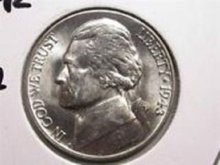 1943 - D 5c Jefferson Nickel Gem Bu photo