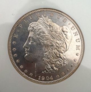 1904 - O Morgan Silver Dollar Ngc Graded Ms65 Pl Proof Like Gem photo