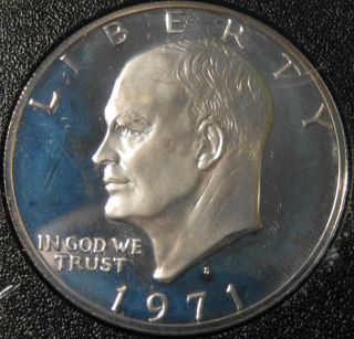1971 - S Eisenhower Silver Proof Dollar photo
