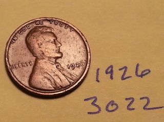 1926 Lincoln Cent Fine Detail Great Coin (3022) Wheat Back Penny photo