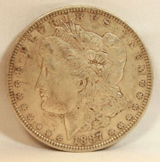 1887 Liberty Head Or Morgan Type Dollar Coin 90% Silver Us Coin photo