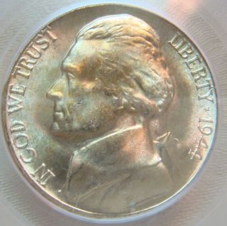 1944 - S Jefferson Nickel Pcgs Ms66 - List $42 photo
