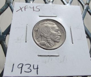 1934 Buffalo Nickel,  Xf photo