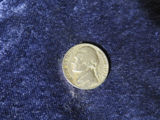1939 Jefferson Nickel Vintage Monticello 5 Cents Coin - Flip photo