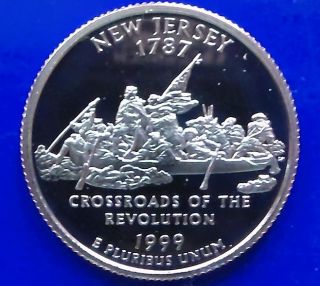 1999 - S Gem Cameo Clad Proof Jersey State Quarter. . photo