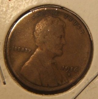 1916 - S Lincoln Cent Vg photo