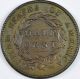 1826 Classic Head Half Cent Borderline Uncirculated Brown Early America Copper Half Cents photo 1