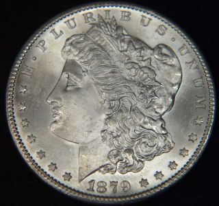 1879 - S Morgan Silver Dollar Choice Bu (c1000) photo