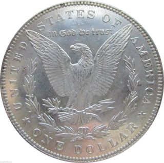 1886 - P Morgan Dollar,  Brilliant Uncirculated Ms+++.  Mirroring On Reverse. photo