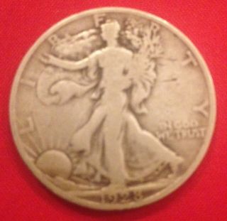 1928 - S Rare Walking Liberty Silver Half Dollar - Vf photo