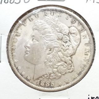1885 O - Morgan Silver Dollar - Au/bu Jr005 photo