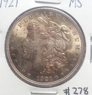 1921 P - Morgan Silver Dollar - State+++ Mby278 photo
