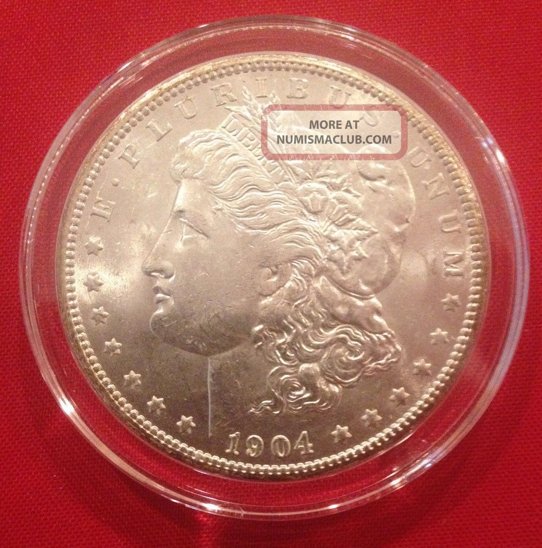 1904 - O Morgan Silver Dollar W/case - Ms