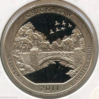 Chickasaw 2011 - S Proof National State Park Quarter - San Francisco - St25c Kp346 photo