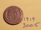 1919 1c Bn Lincoln Cent (3005) Great Wheat Cent Fine Detail Small Cents photo 1