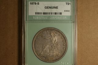 1878 - S Trade Silver Dollar Rare Key Date S&h 2525 photo