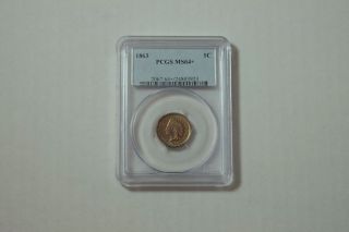 1863 Pcgs Ms64+ Indian Head Cent photo