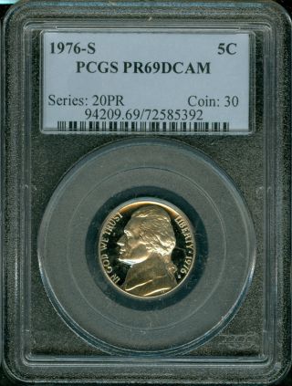 1976 - S Jefferson Nickel Pr69 Dcam Pcgs Proof photo
