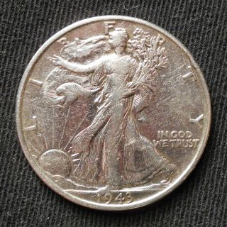 1943 U.  S.  Walking Liberty) Half Dollar,  90% Silver photo