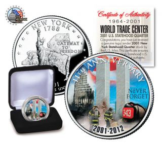 11th Anniversary.  World Trade Center 9/11 Usa - York State Quarter - photo