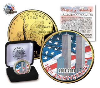 10th Anniversary World Trade Center 9 /11 Us,  Ny Patriotic Quarter - Gift Box photo