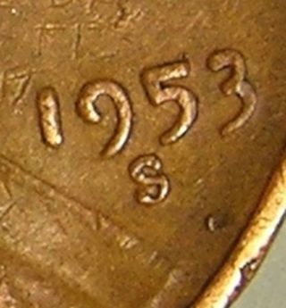 1953 S/s Lincoln Wheat Penny,  (rpm 004) Error Coin,  Ae 830 photo