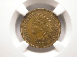 1909 - S Ngc Ms 62 Rb Indian Head Small Cent Id Ee44 photo