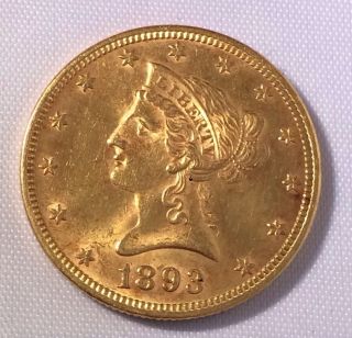 1893 $10 Gold Liberty Head Coin photo